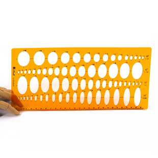 KW-107 multi-scale Oval template jewelry drawing design drawing ruler soft drawing template hollow mold ruler