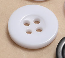 Botones de resina para dos ojos botones de pan anchos botones negros transparentes para cuatro ojos bordes finos accesorios de botones de gabardina de revestimiento blanco