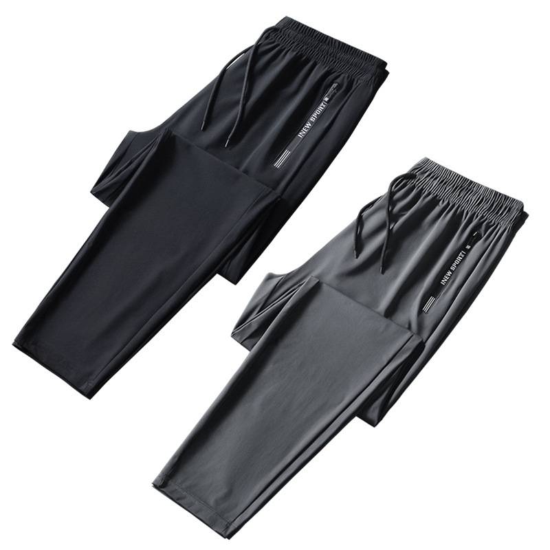 Ice Silk Pants Men Elastic Quick Dry Pants Summer Summer Men Breathable Outdoor Sports Fitness Running Casual Trousers Wholesale Ice Silk Pants Men Elastic Quick Dry Pants Summer Summer Men Breathable Outdoor Sports Fitness Running Casual Trousers Wholesale