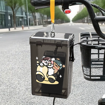 Charger Waterproof Cover Cartoon Heat: Other Electric Vehicle Accessories - black-yellow-webbing-hook-driving-line-dog