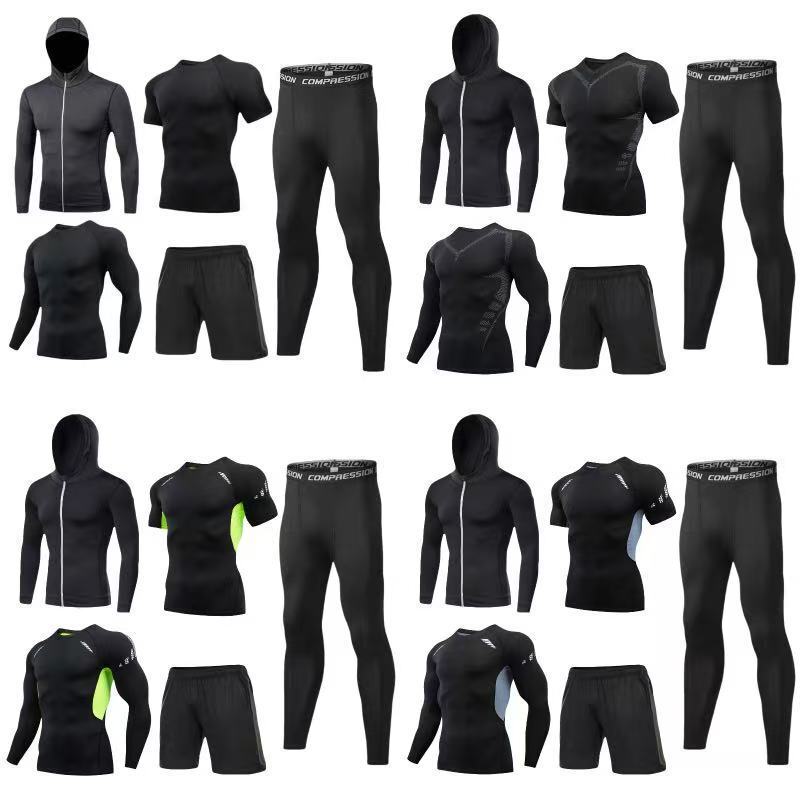 Customized Men's Sports Quick-Drying Suit Compression T-Shirt Moisture-Absorbent Breathable High-Elastic Fitness Suit Running Training Sweat Suit Customized Men's Sports Quick-Drying Suit Compression T-Shirt Moisture-Absorbent Breathable High-Elastic Fitness Suit Running Training Sweat Suit