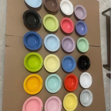 Керамическая миска для домашних животных: для кошек и собак, для еды и воды, с цветной глазурью, пищевая керамика