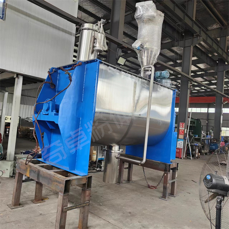 卧式不锈钢化工纤维搅拌机 奇卓二维涂料螺带混合机 工厂发货