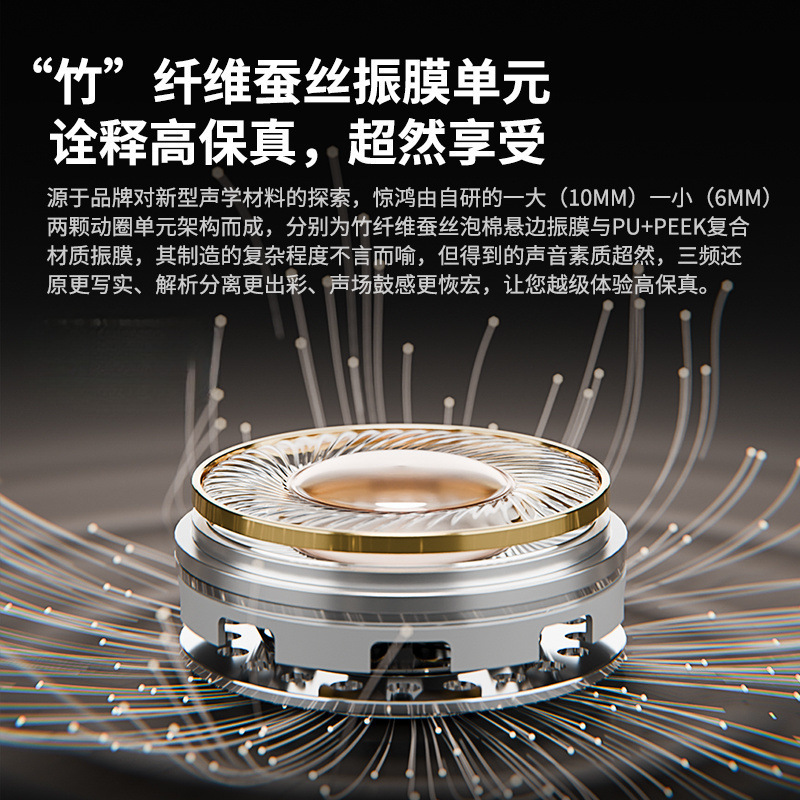 Bamboo Forest Bird Wired Hifi Earphones In-Ear Professional Music Game High Fidelity