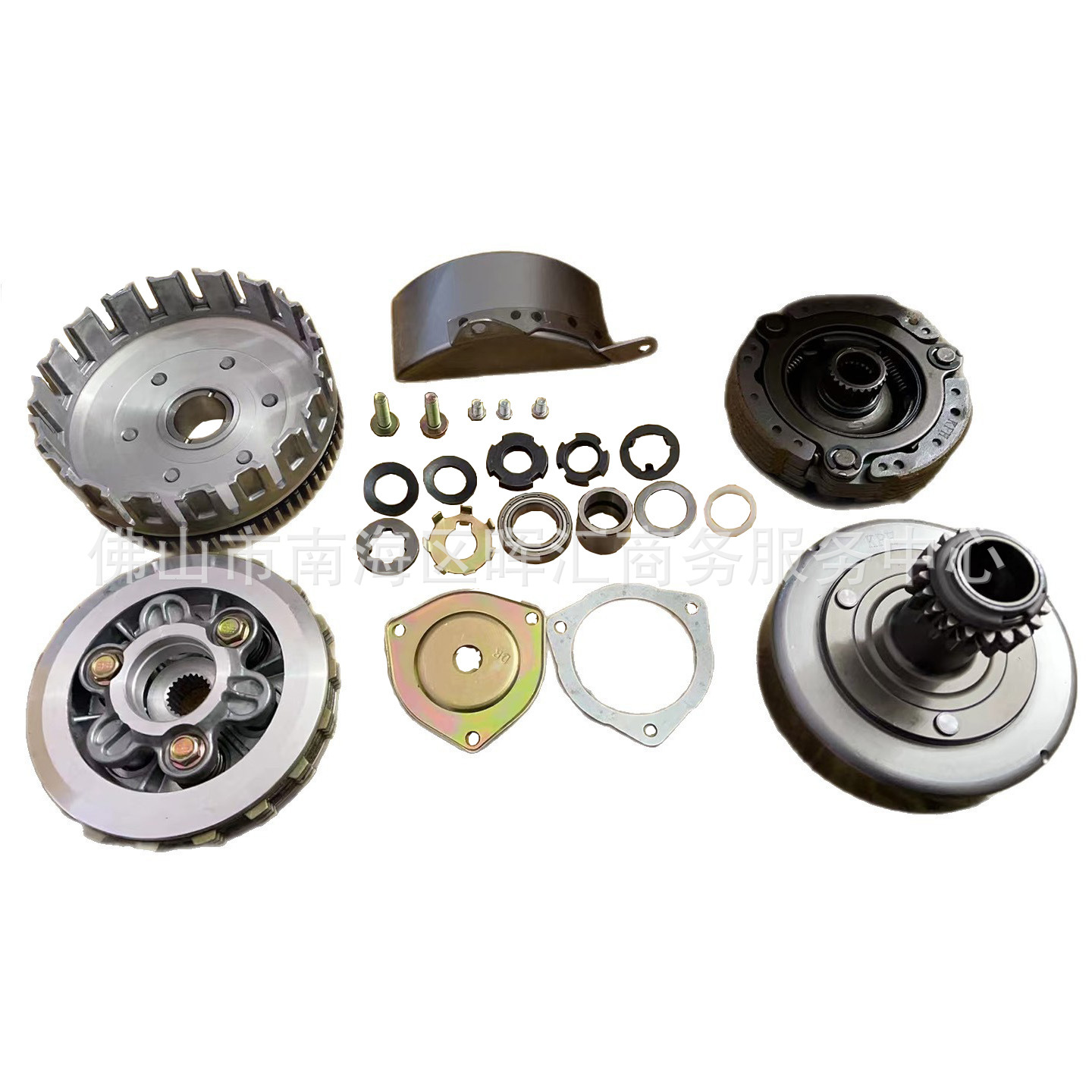 Conjunto de tambor de embrague primario y secundario para motocicleta con viga curva KPH125/WAVE125/CT100, embrague doble