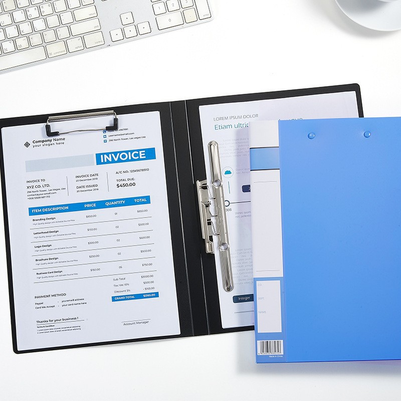 함께 싱글 클립 더블 클립 사무실 필수 휴대용 클립 A4 긴 클립 파일 저장 폴더 폴더 폴더 도매