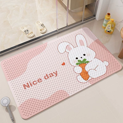 Avtomobil döşəmə paspasları — Bathroom Non-Slip Mat for - pink-rabbit-no-33-3665cm-official-authentic-product