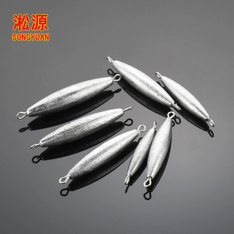 Новое двойное кольцо оливковый свинцовый кулон длинный свинцовый кулон Открытый рыболовный кольцо свинцовый кулон пресноводный Морской рыболовный кулон оптом