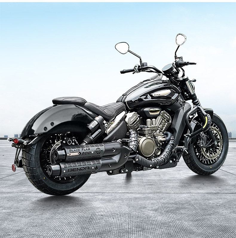 Suitable for Benda Black Flag 600 motorcycle front bumper carbon steel protective bar anti-fall bar modification accessories