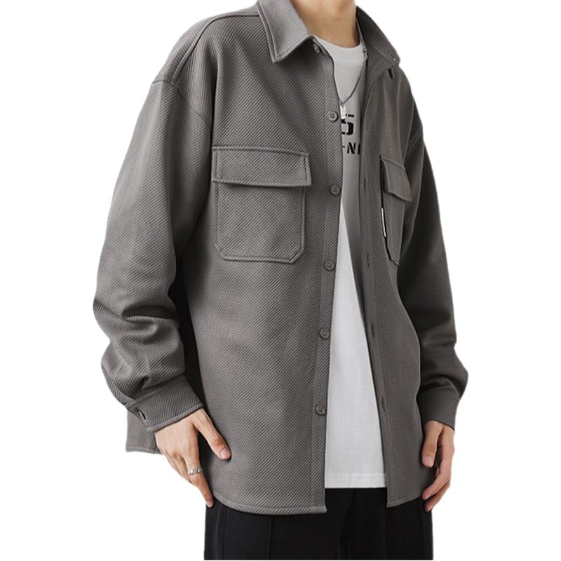 Ropa DE TRABAJO camisa de manga larga de los hombres delgada de primavera y otoño marca de moda de alta calidad camisa casual suelta guapo abrigo de verano