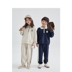 Children's Autumn New Boys' Energetic Academy Style Design Long Sleeve Girls' Sweatshirt Set Loose Casual Spring and Autumn Trend