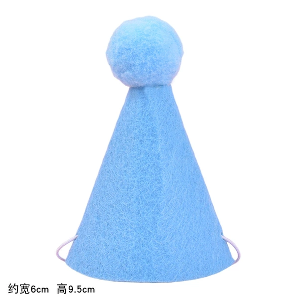 Felt ball cap blue