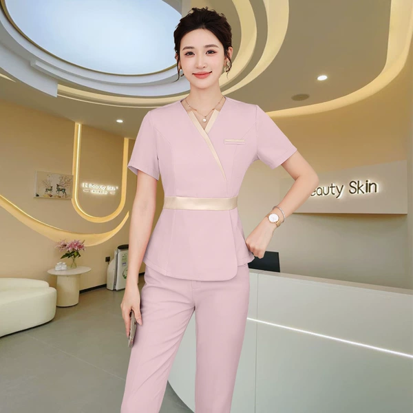 9075 lotus pink short-sleeved pants
