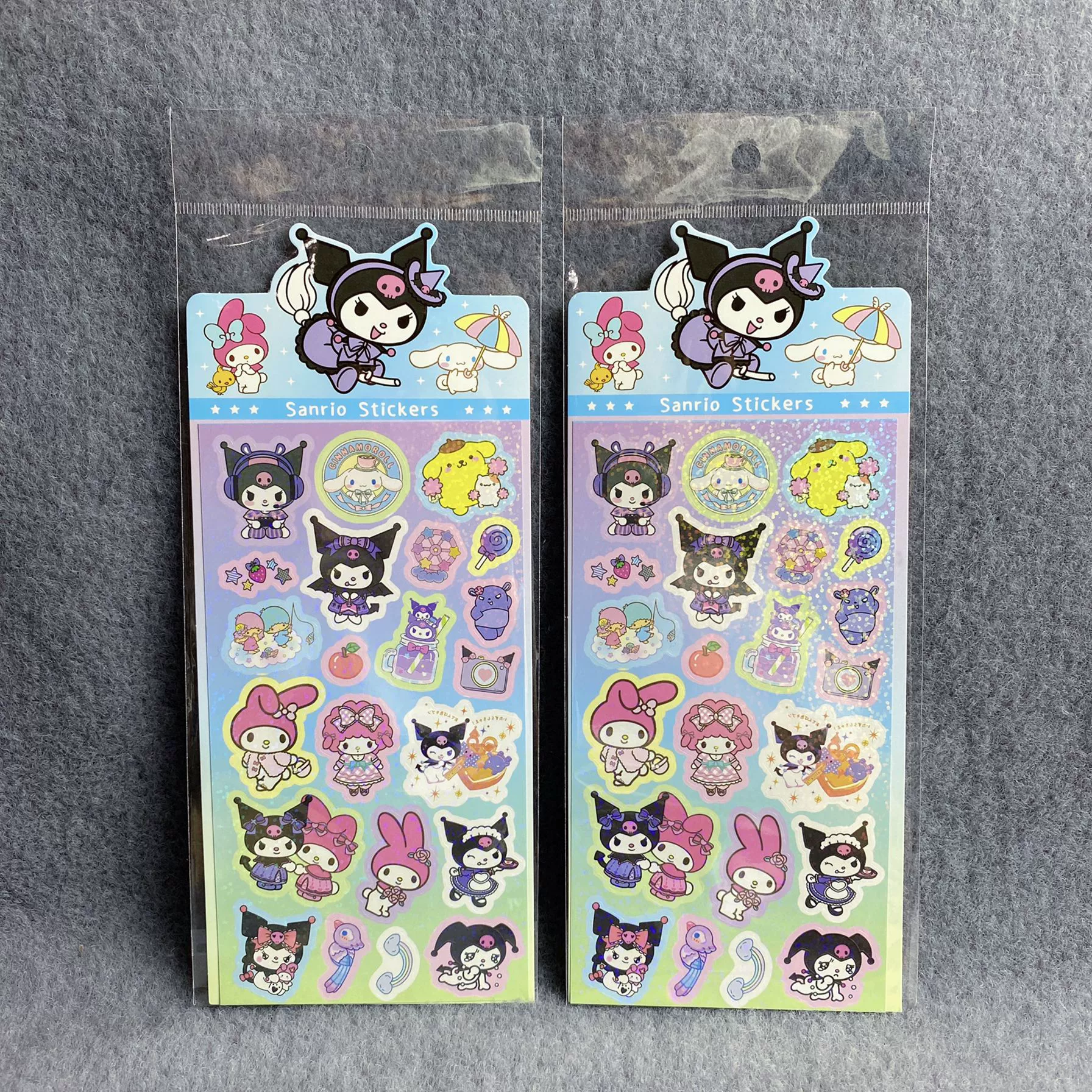 New Sanrio Gudaka sticker laser card cartoon cute DIY diary material sticker kit Kuromi My melody