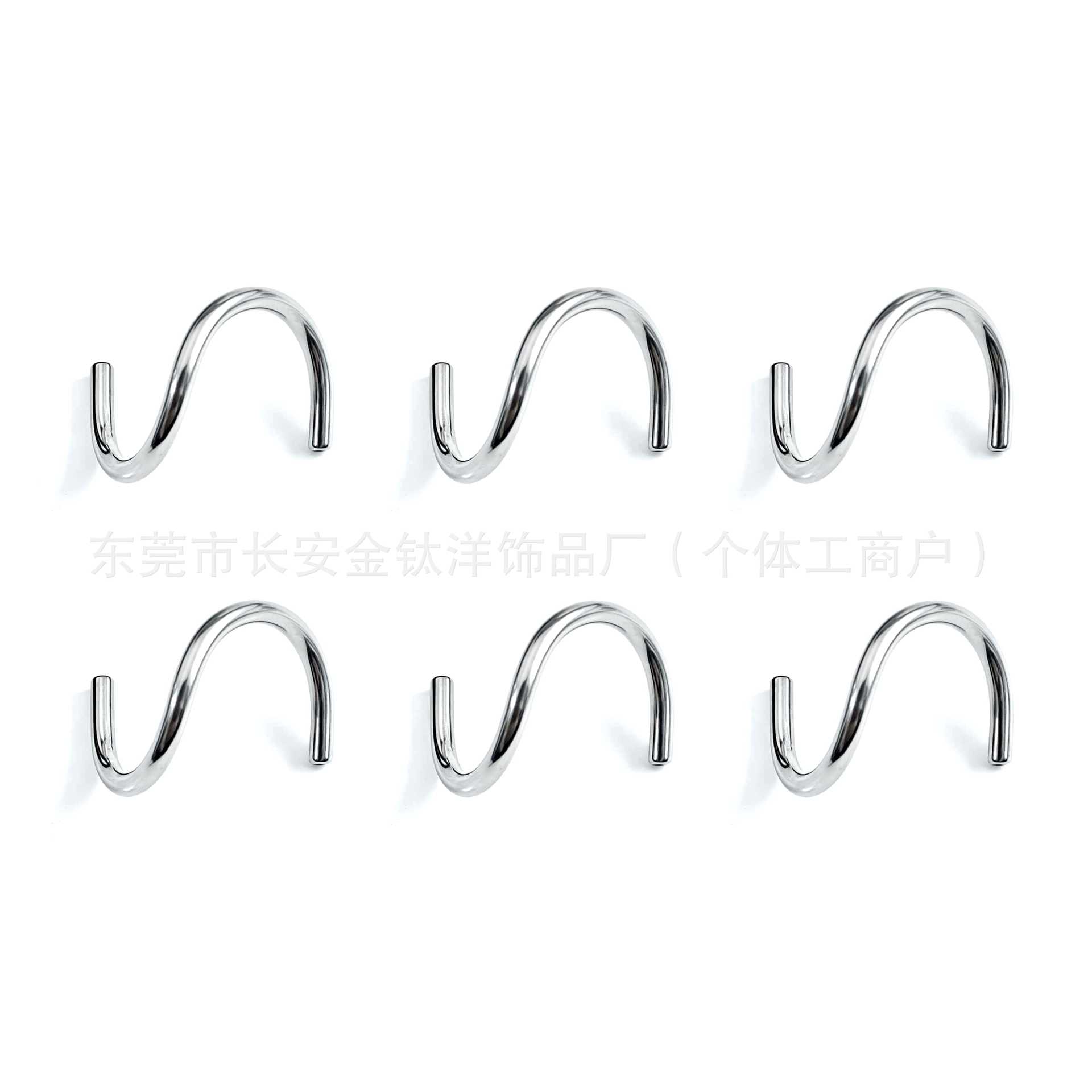 F136 Titanium Internal Thread Lip Ring Double-Ended S-Shaped Rod Lip Nail Earrings G23 Titanium Alloy Body Piercing Jewelry detail image 5