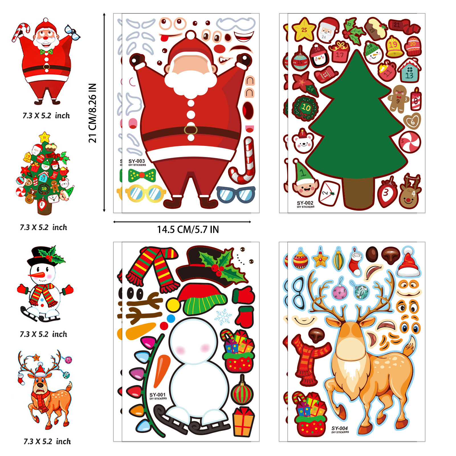 Pegatinas de Sellado DIY Navideñas de Papel para Navidad