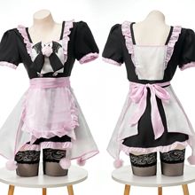 二次元万圣节女仆装 性感女仆服装暗黑小蝙蝠连衣裙居家睡衣C2009