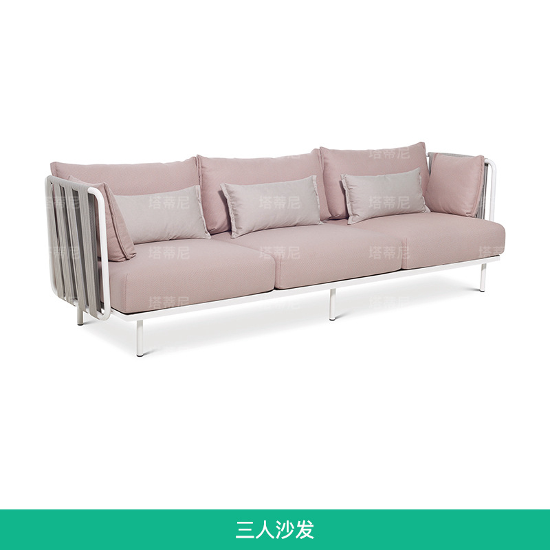 Sofá para exteriores, conjunto de ocio para patio y balcón, muebles de ratán creativos para jardín, villa o terraza, resistentes al sol y a la lluvia.