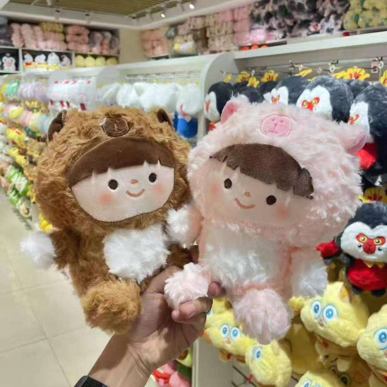 Muñeca peluche 8" máquina garras, regalo lanzamiento boda