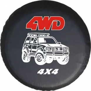 Factory direct off-road SUV car spare tire cover imitation leather tire cover 4WD 4*4 can be designed LOGO