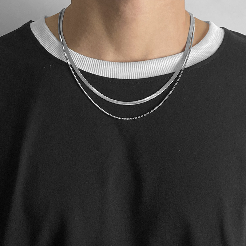 Hip-hop Geometric Titanium Steel Polishing Men's Necklace display picture 5