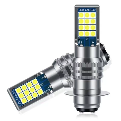 Motorcycle headlights, headlights Vehicle Led Road Lighting Headlight - white-light-single-claw-p15d-price-per-unit