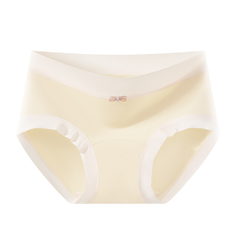 Una entrepierna de algodón para niñas de algodón de clase A entrepierna larga color de contraste cintura media sin costuras deportes transpirables 10A entrepierna antibacteriana ropa interior de mujer