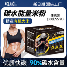 中老年氨基酸碳水能量米糊628g运动健身快碳盒装810g27袋代餐免煮