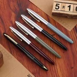 英雄钢笔329S新款复古金属暗尖商务学生正品钢笔礼品团购文具批发