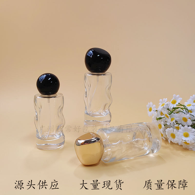 50ml新款波浪形香水瓶 异形玻璃瓶高端小众香水玻璃瓶分装包材|undefined
