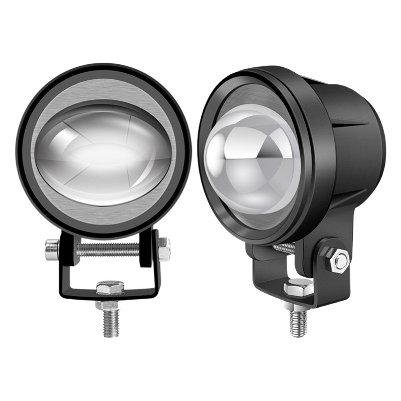 Motocicleta foco lente LED faro lente de dos colores ojo de pez coche eléctrico modificación lejos haz A50 image 1