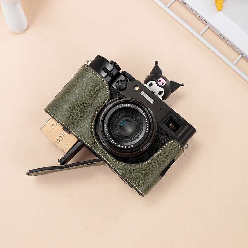 후지 X00VI 카메라 케이스 가죽 케이스 X100V X100 6 세대베이스 카메라 가방 보호 커버 핸들 액세서리