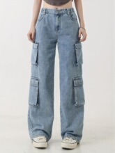 I 31815 Washed Distressed Cargo Jeans ˮϴ��װţ�п� ר
