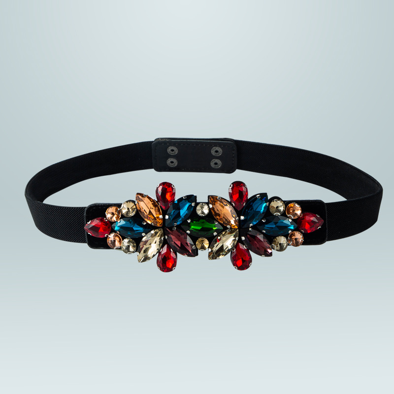 Fashion Flower Rhinestone Diamond Artificial Gemstones Women's Corset Belts display picture 5