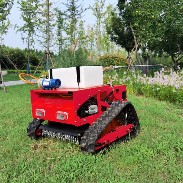果园草坪割草机 遥控杂草堤坡履带割草机 履带小型遥控割草机