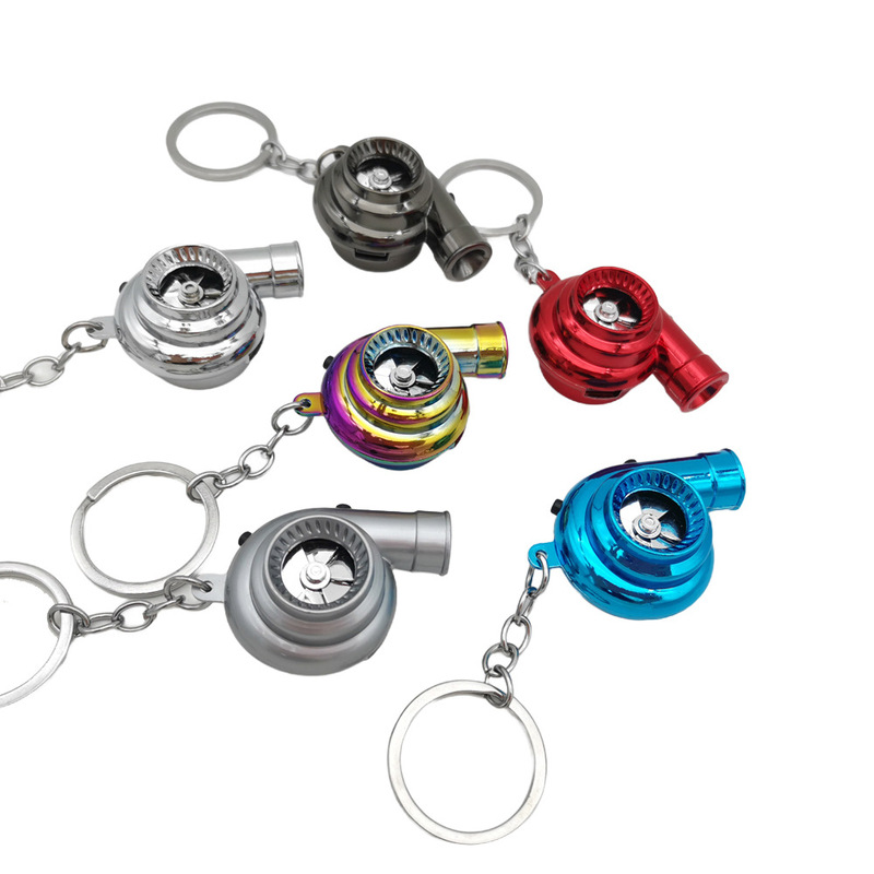 Cross-border LED electric turbo keychain USB charging turbocharger keychain pendant sound blade rotation Cross-border LED electric turbo keychain USB charging turbocharger keychain pendant sound blade rotation