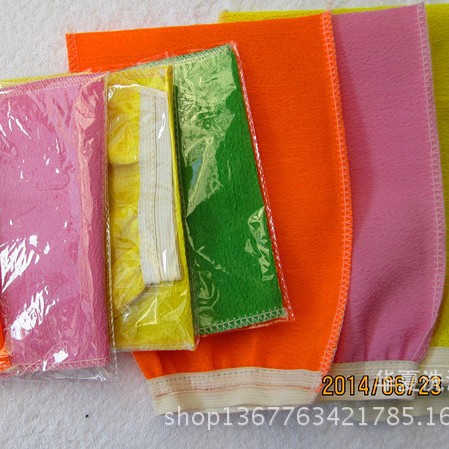 Fuertes toallas de baño de doble cara de una sola capa guantes de baño de alta calidad guantes de baño de arena fina para el hogar guantes de viaje toallas de baño