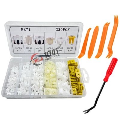 230PCS boxed buckle car plastic self-tapping screw base fast silk seat headlight buckle HZ71