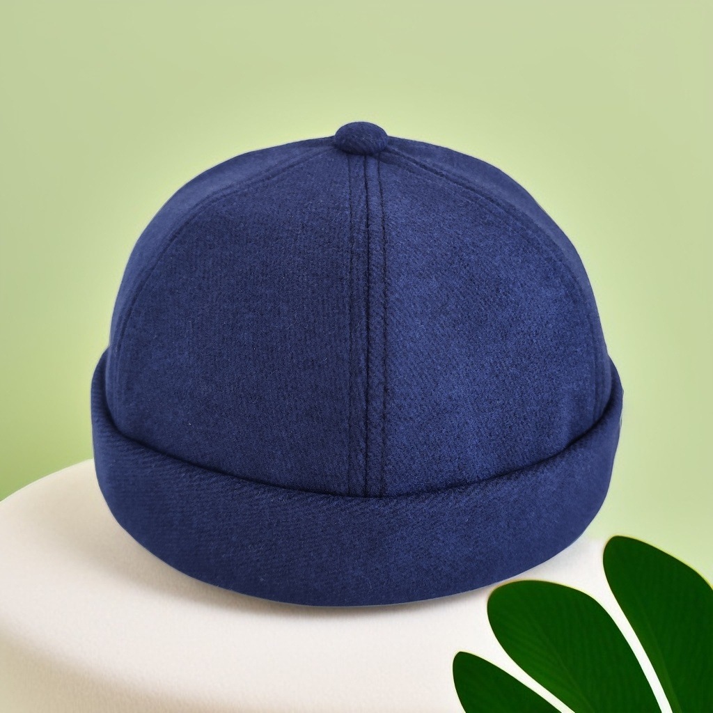 Sombrero de algodón nuevo sombrero de caballero retro primavera y otoño delgado sombrero de hombre de moda casual joven de mediana edad sombrero de piel de melón