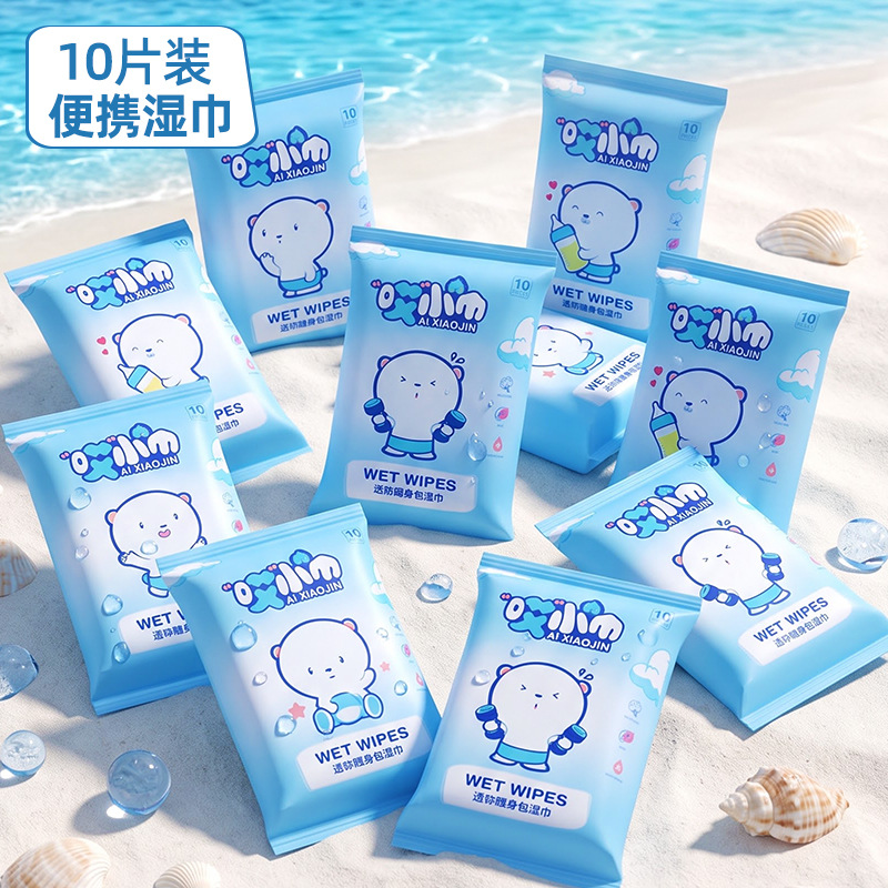 Toallitas Húmedas para Bebé 10 Piezas Tela No Tejida Desechable Suave para Bebés y Uso Hogareño
