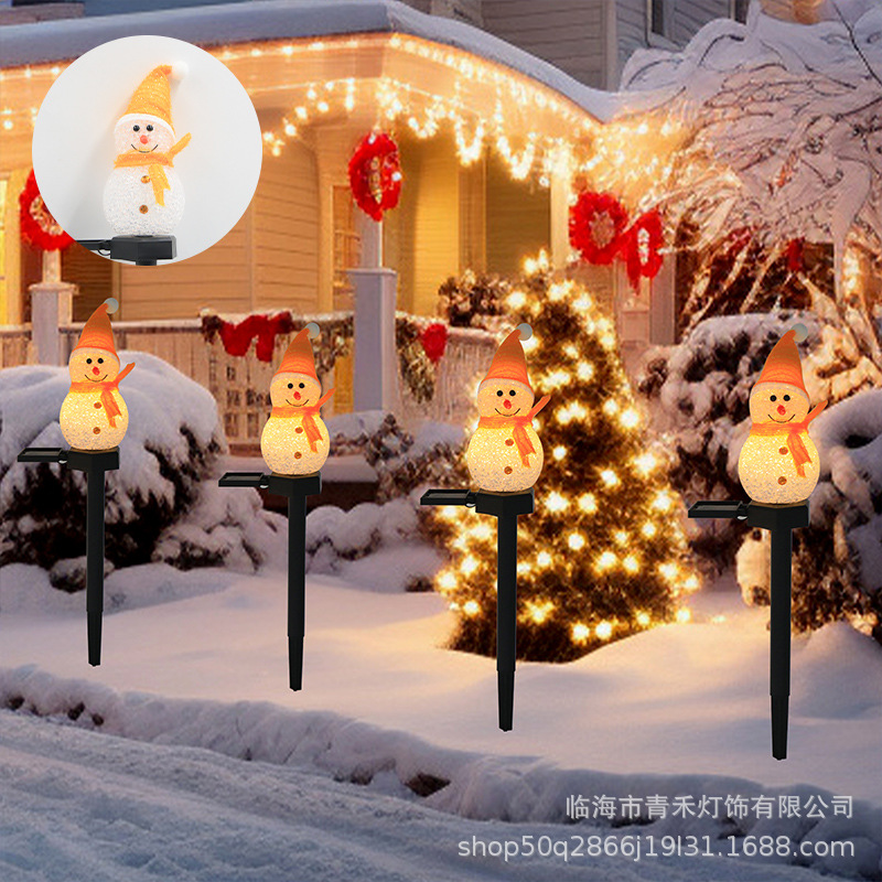 주황색 눈사람 - 따뜻한 빛