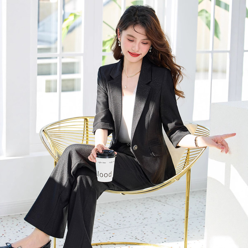 High-end Mint Green Small Suit Jacket Women's Summer New Fashion One Button Small Suit Women's Casual Slim Top