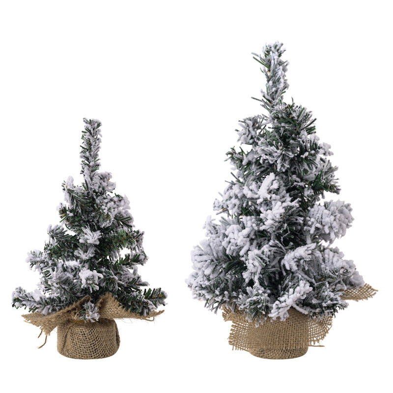 豪貝のクリスマスの装飾品のアイデアは雪のクリスマスツリーのミニの小さい木のデスクトップの置物のクリスマスの雪の小さい木をシミュレーションします。|undefined