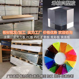 亚克力板高透明加工激光雕刻打孔印刷彩色板扩散板有机玻璃厚板