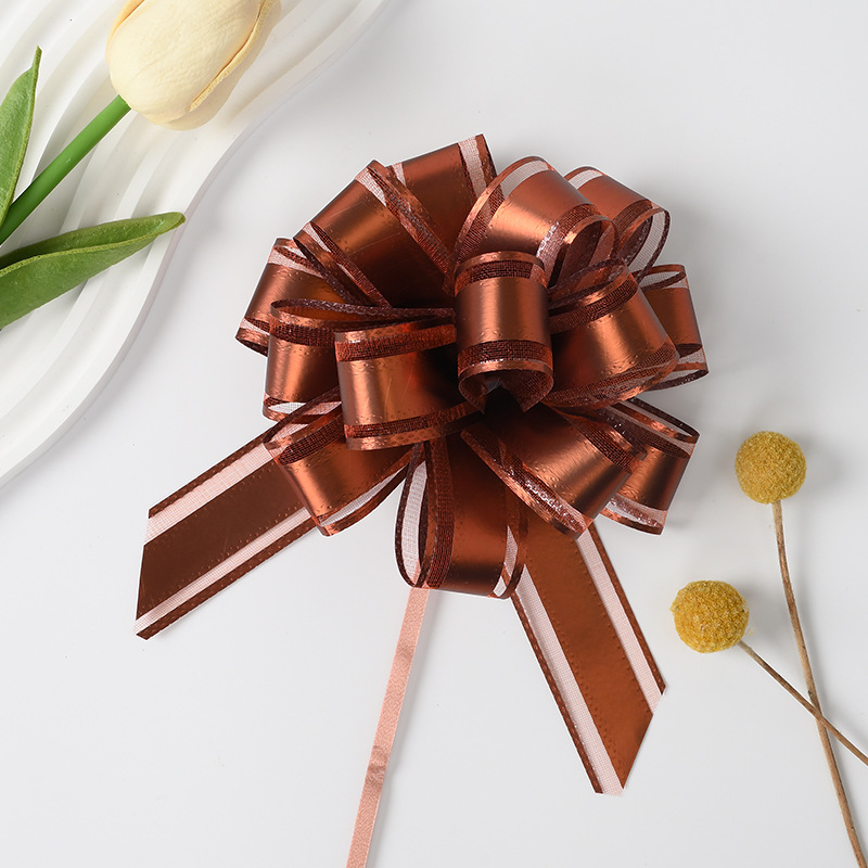 Comercio exterior transfronterizo mediano 30 bola de gasa de nieve mate flor regalo de Navidad embalaje de flores cinta de color metálico