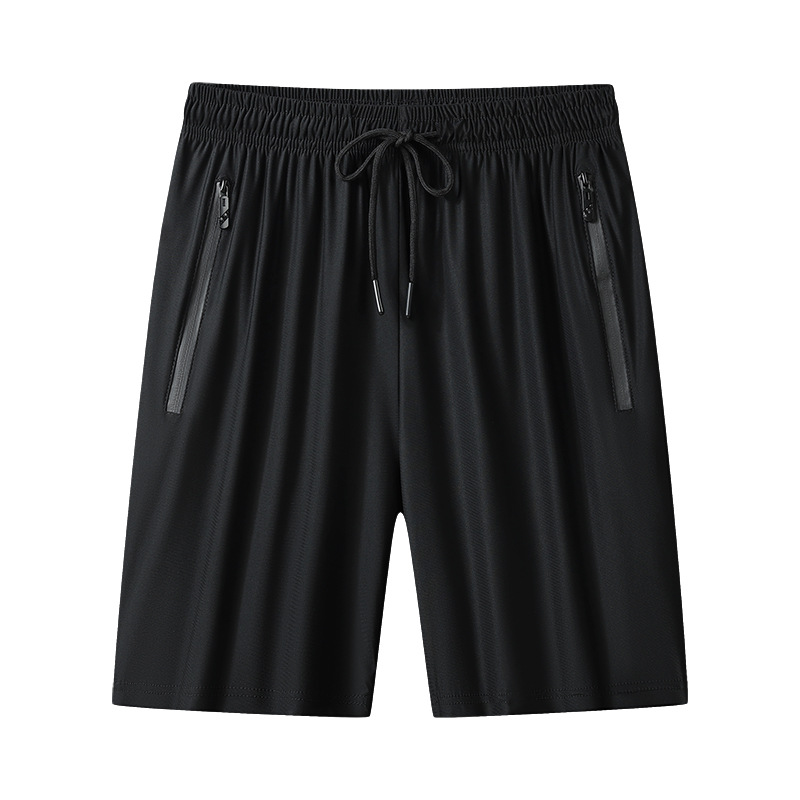 Summer Ice Silk Men's Shorts, Thin Casual Pants, Breathable Jogger Loose-Fitting Five-Point Pants, Quick-Dry Air Conditioning Sports Pants