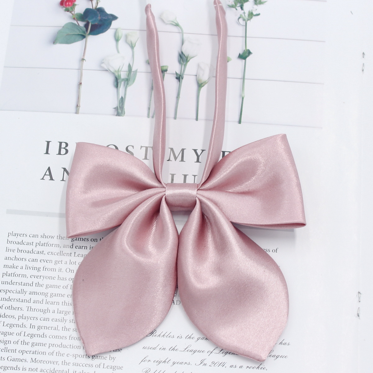 Pajarita de oreja de conejo de color sólido con lazo intermitente femenino nuevo estilo coreano estilo universitario jk uniforme pajarita accesorios de traje de marinera