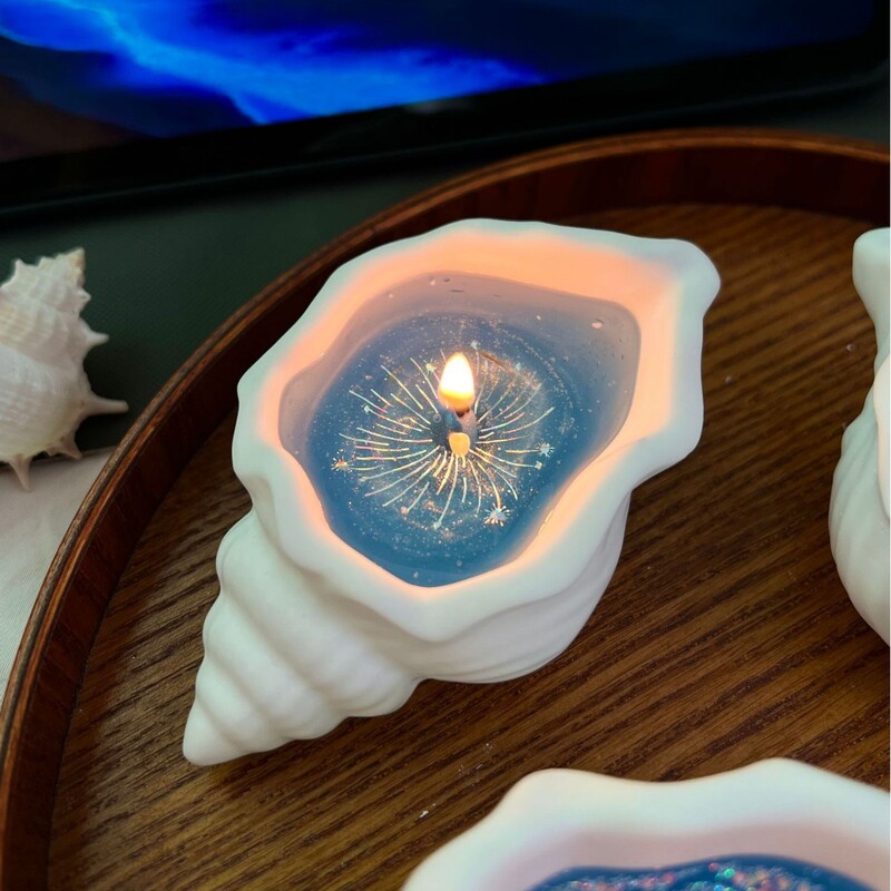 法螺貝ゼリーワックスアロマキャンドルクリエイティブ手作り誕生日ギフト寝室の装飾品ハイエンドの長期的な家庭用フレグランス|undefined