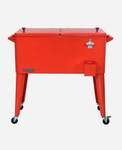 80QT 金属保温箱 推车款保温箱 烧烤炉配套保温箱 保温箱冷藏