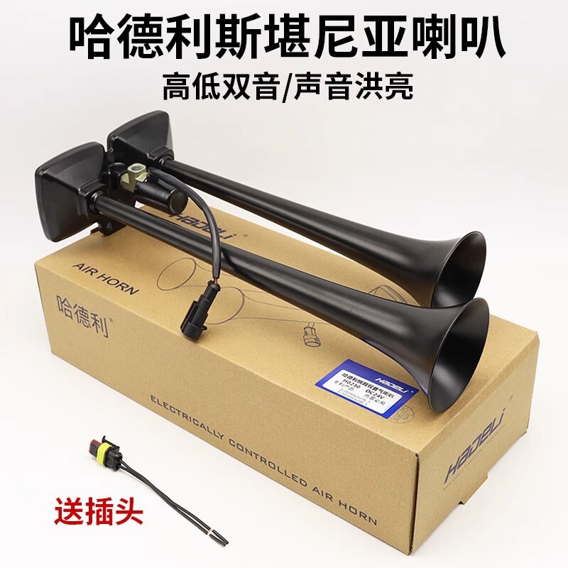 12V24V Hadley Air Horn Passenger Car Truck High and Low Tone Double Tube Horn Electric Control Scania Horn